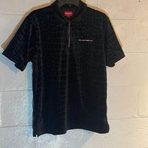 Supreme Croc Velour Zip Polo